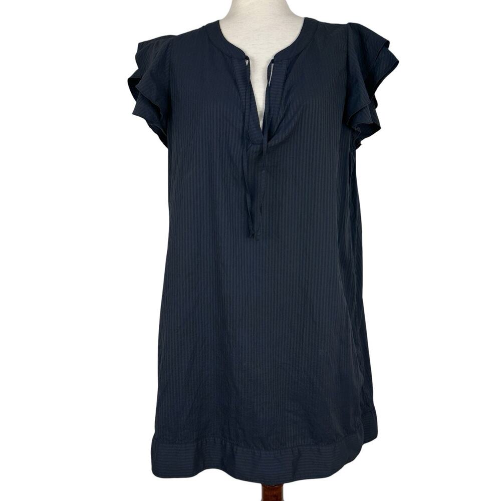Vineyard Vines Performance Harbor Dress XL Navy Blue Stripe Shift Coastal Comfy